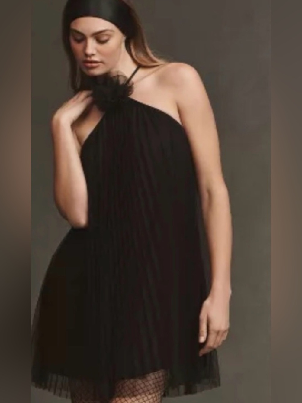 NWT BHLDN x Anthropologie ROSETTE HALTER TULLE SHIFT MINI DRESS